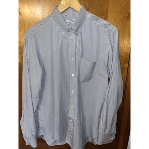 Ascot Chang Blue Black White Custom Made Button Down‎ Shirt